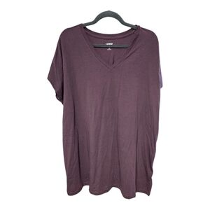 Lands' End Purple Oversized Relaxed T-Shirt